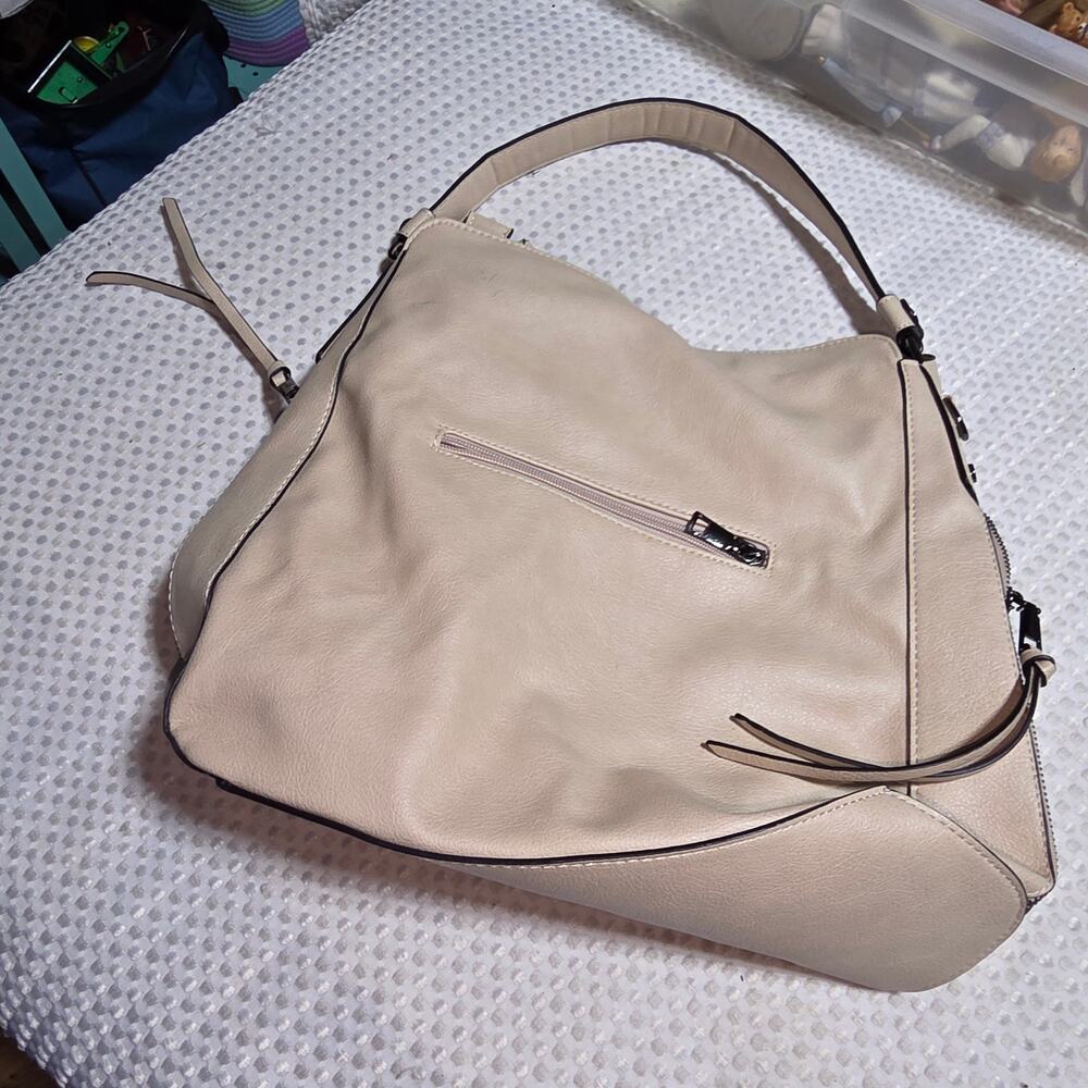 REALER FAUX LEATHER HOBO SHOULDER BAG